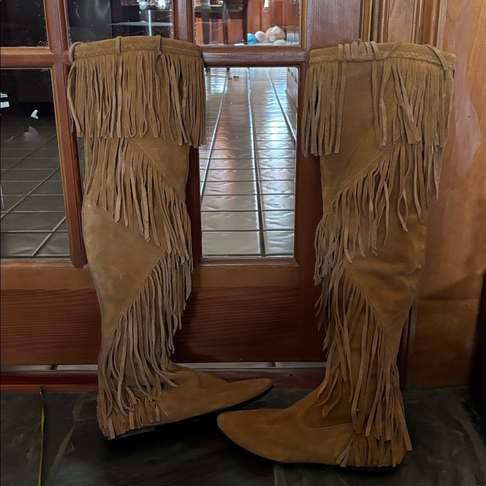 Sam Elderman Tasseled Suede high boots - Picture 8 of 14